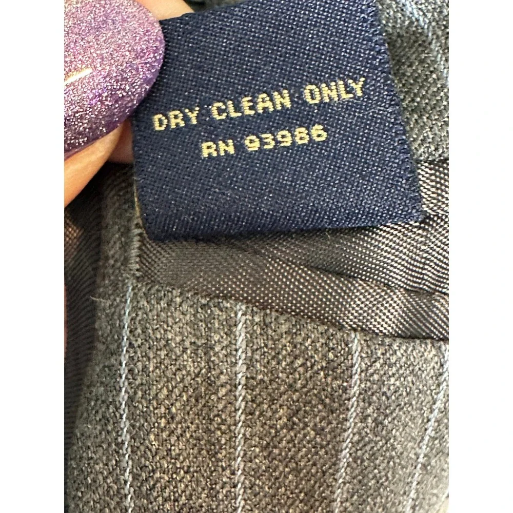 Brooks Brothers 346 Stretch Blazer 42R Charcoal Gray Pinstripe Wool Lycra